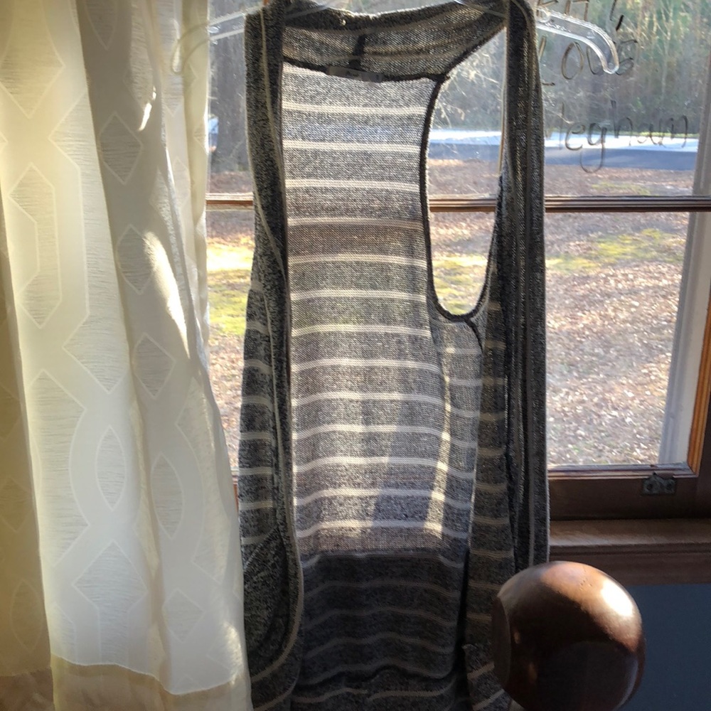 Black and white vest